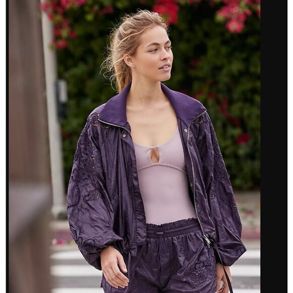 Free People Jackets & Blazers - Free People Movement Elevation Jacket Windbreaker Purple Small